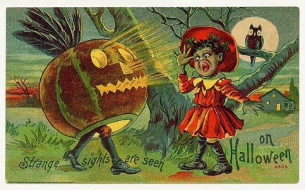 vintage-halloween-scared-girl-owl-pumpkin-card